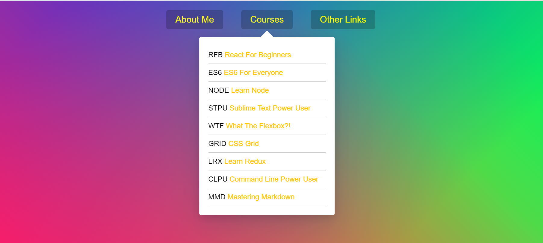 Stripe Follow Along Nav